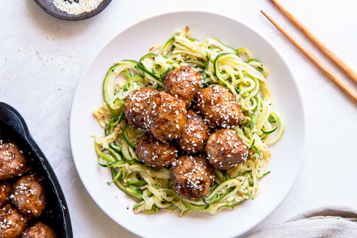 What to do with ground pork? Keto meatballs!