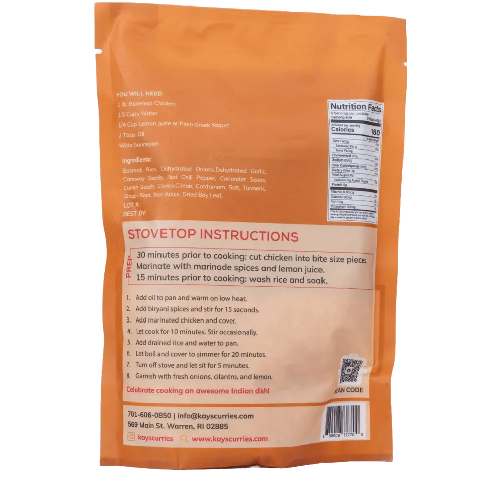 Meal Pouches - Kay's Curries