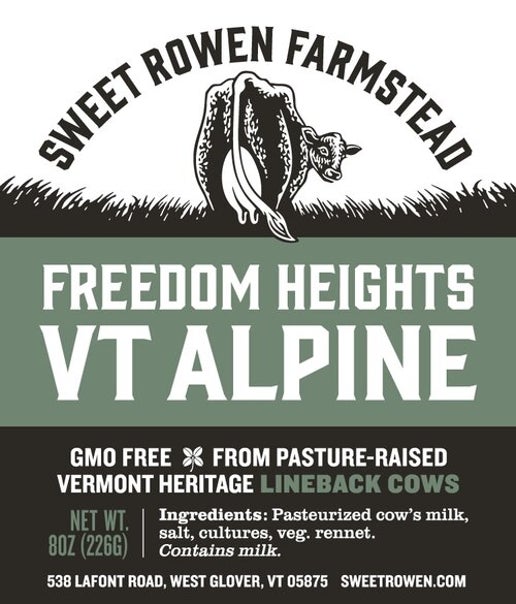 VT Alpine Cheese - Sweet Rowen Farmstead