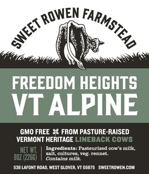VT Alpine Cheese - Sweet Rowen Farmstead